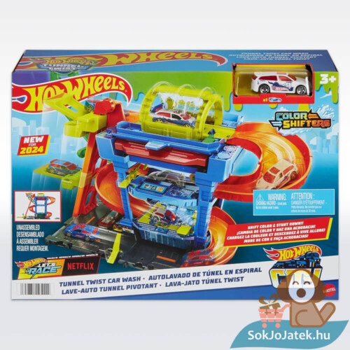 Hot Wheels City: Autómosó színváltós kisautóval játékszett