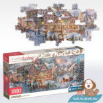 Karácsonyi készülődés, 1000 db-os panoráma puzzle (Clementoni Christmas Collection, 39927)