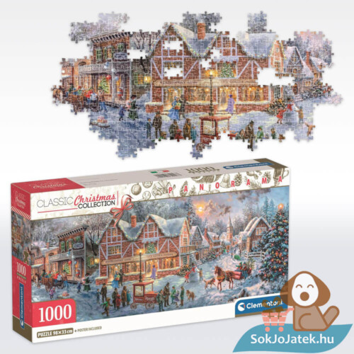 Karácsonyi készülődés, 1000 db-os panoráma puzzle (Clementoni Christmas Collection, 39927)