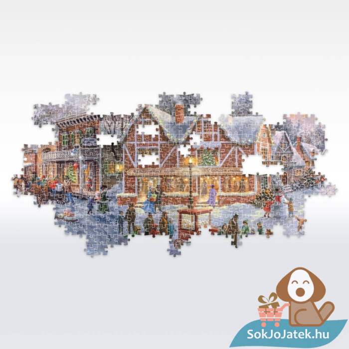 Karácsonyi készülődés, 1000 db-os panoráma puzzle részlete (Clementoni Christmas Collection, 39927)