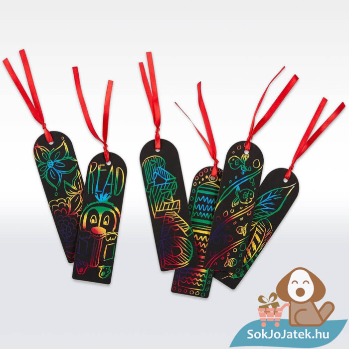 Kreatív képkarc party: Deluxe karckép szett könyvjelzők (Melissa & Doug)