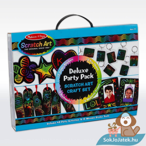 Kreatív képkarc party: Deluxe karckép szett (Melissa & Doug)