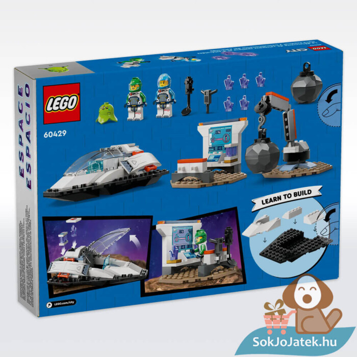 Lego City Space 60429: Űrhajó és aszteroidák felfedezése (doboza hátulról)
