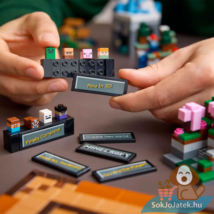 Lego Minecraft: A barkácsasztal felirata (21265)