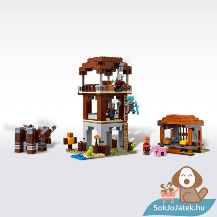 Lego Minecraft: A fosztogató őrtorony és a romboló épületei (21278)