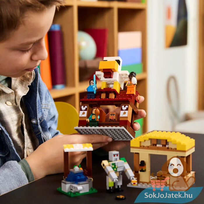 Lego Minecraft: A szellemléghajó és falutámadás, építés közben (21273)