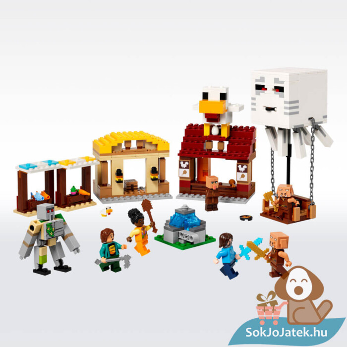 Lego Minecraft: A szellemléghajó és falutámadás megépítve (21273)