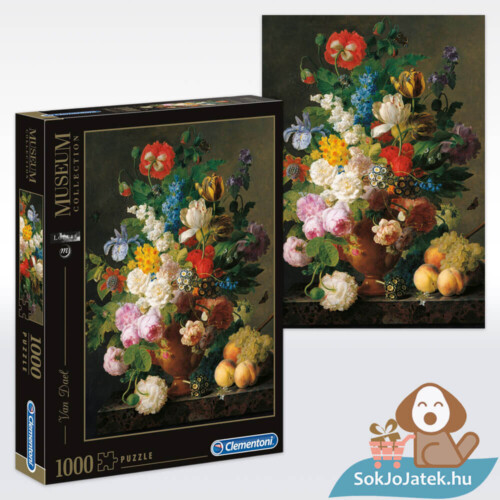 Van Dael: Csendélet (Bowl of flowers) 1000 db-os puzzle (Clementoni Museum Collection 31415)
