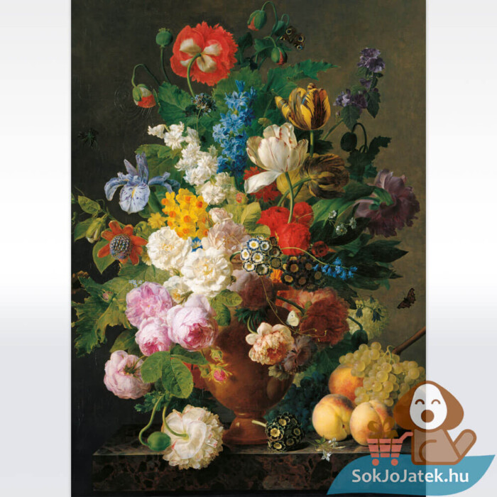 Van Dael: Csendélet (Bowl of flowers) 1000 db-os puzzle képe (Clementoni Museum Collection 31415)
