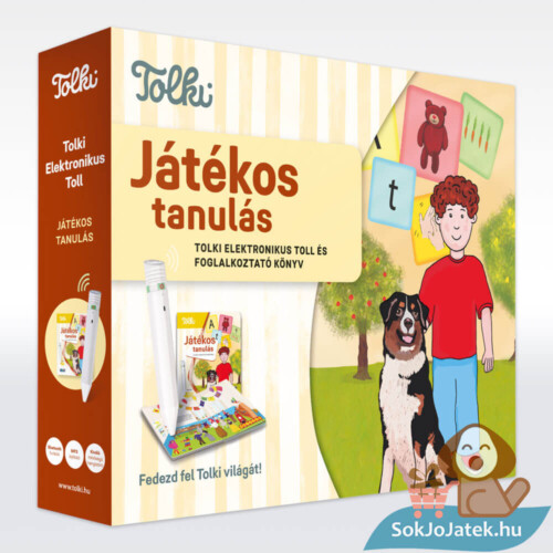 Tolki: Játékos tanulás, interaktív foglalkoztató hangoskönyv kezdő szett, könyvvel és Tolki tollal