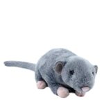 Élethű szürke plüss egér, 19 cm (Rappa)